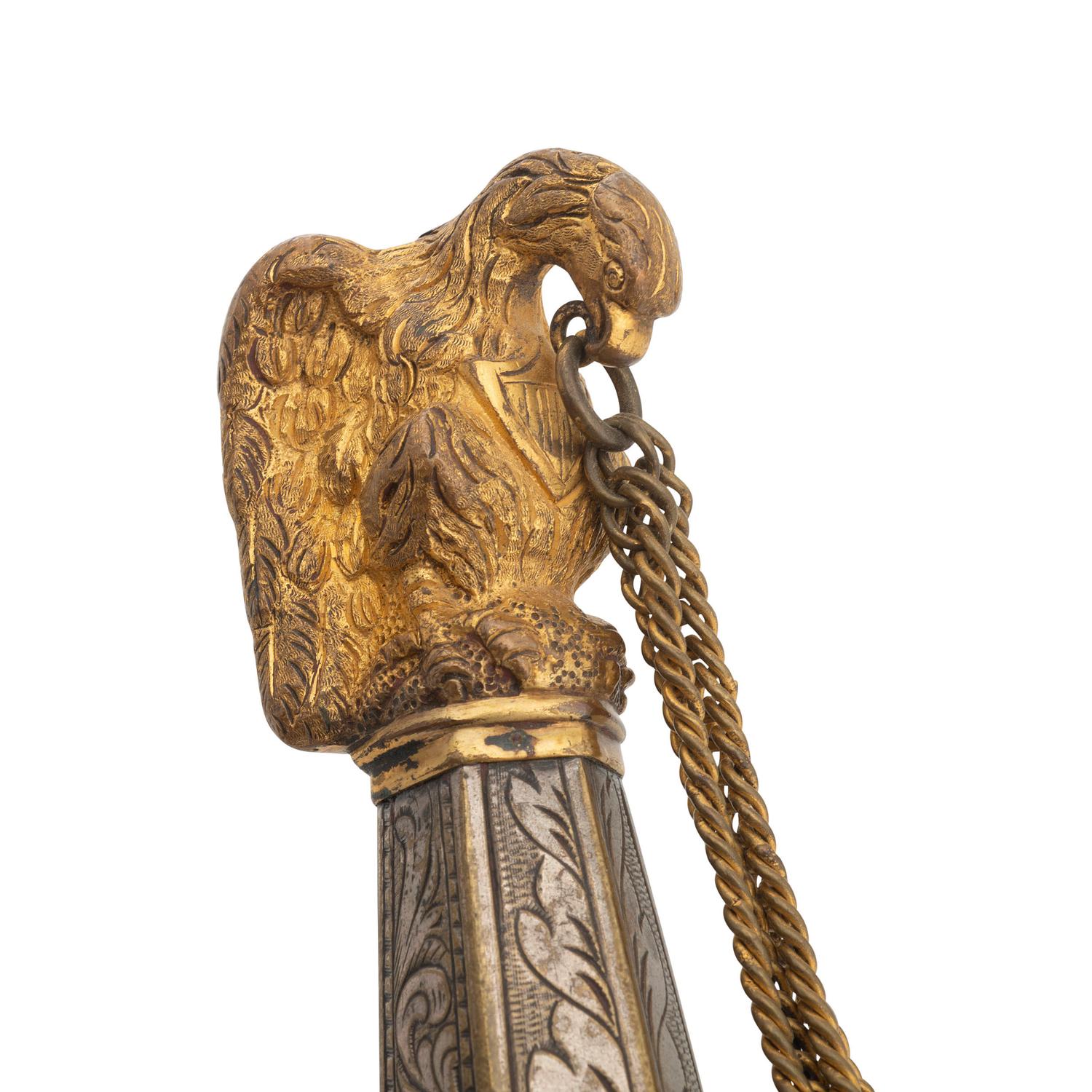 Ames Silver Gripped Gilt Eagle Pommel Presentation Sword to James Huston of the 69th NYSM - KIA at Gettysburg with the 82nd NY Infantry