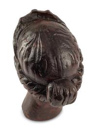 A Continental Carved Wood Head of Aphrodite