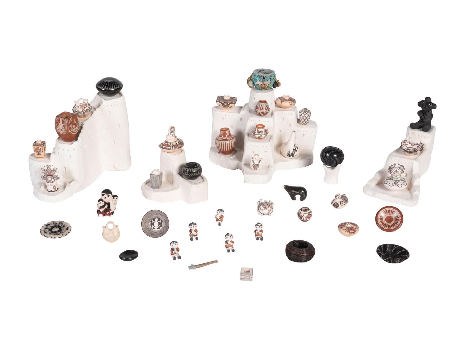 Collection of Miniature Pottery and Weavings