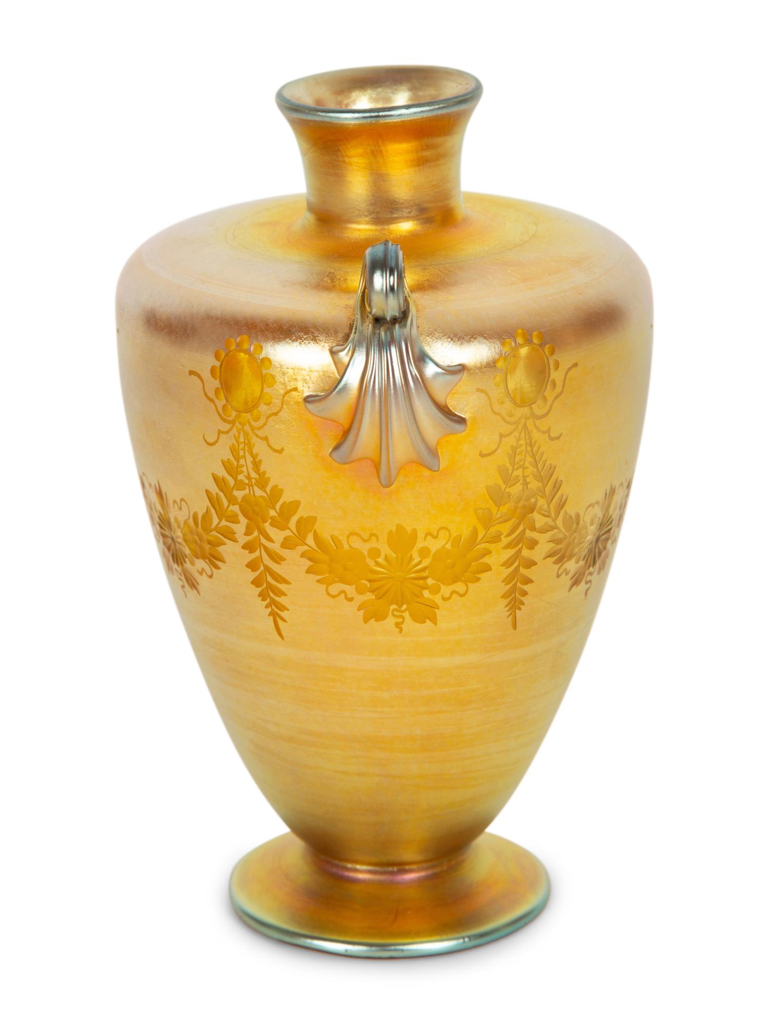 A Tiffany Studios Favrile Glass Vase — Early 20th Century