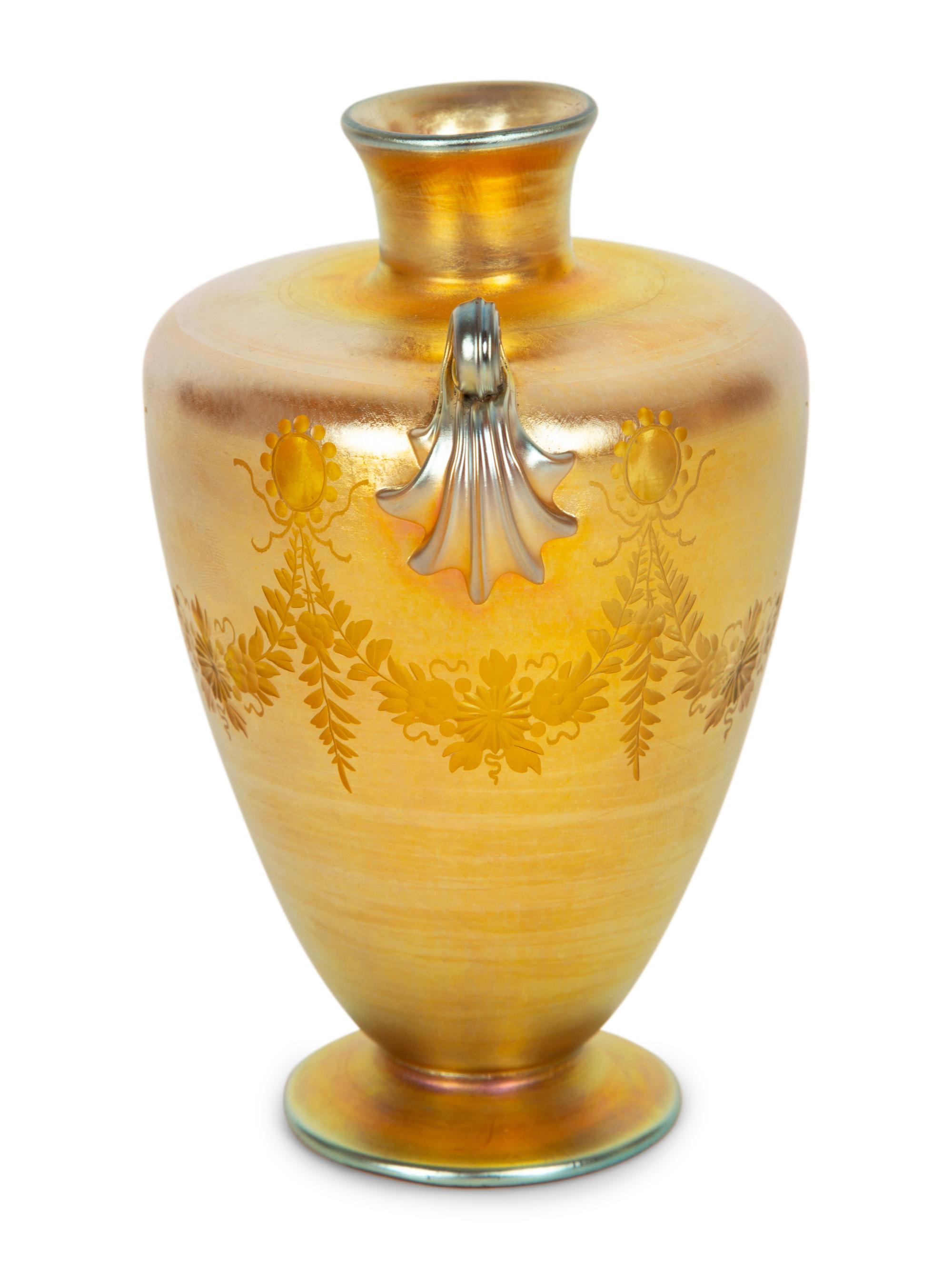 A Tiffany Studios Favrile Glass Vase — Early 20th Century