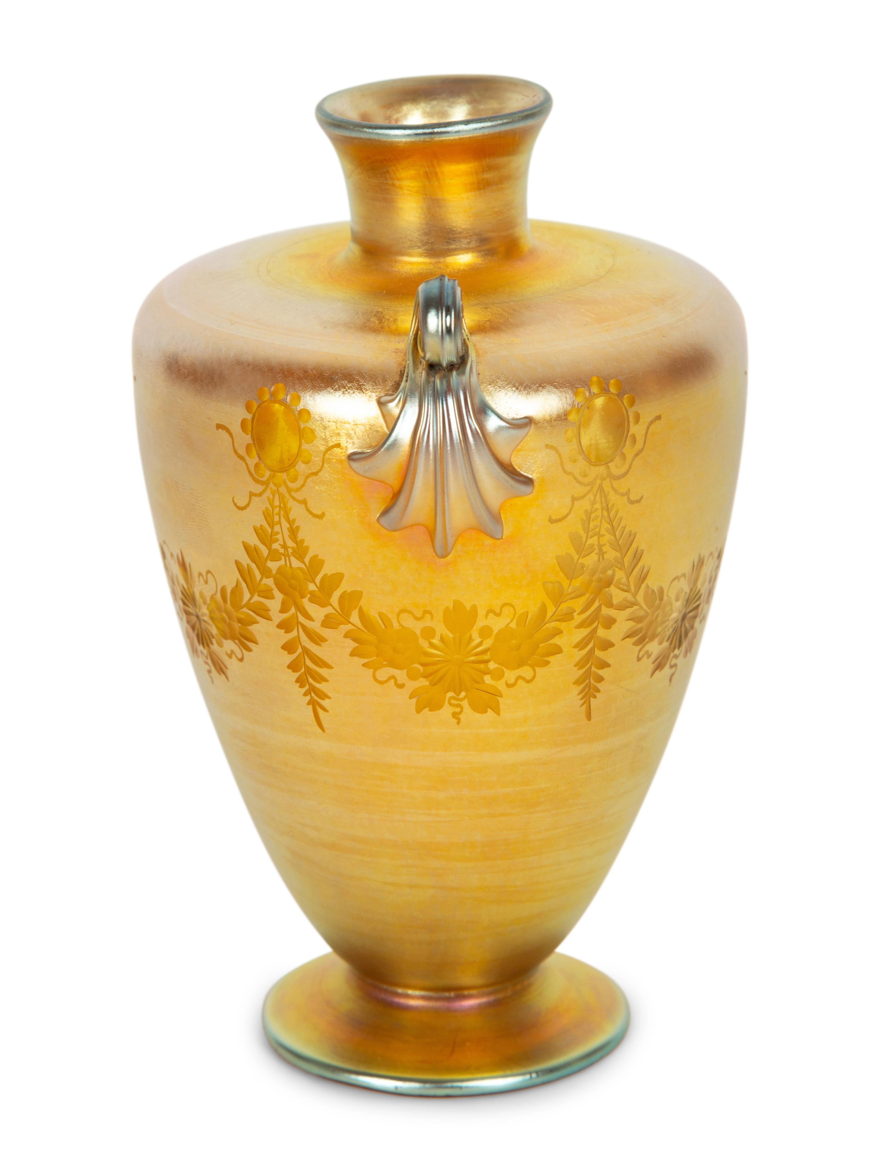 A Tiffany Studios Favrile Glass Vase — Early 20th Century
