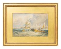 A Gilt Framed Color Lithograph of a William Turner painting "Portsmouth"