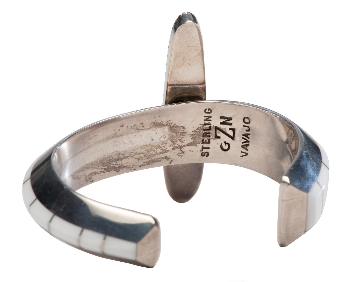 Sterling Silver Cuff Bracelet, with Coral, Lapis, Turquoise, and Howlite Lot is located and will ship from Denver, Colorado.