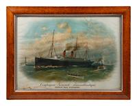 A French Transoceanic Steamship Lithograph Poster