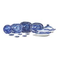 A Group of Staffordshire Historical Blue Woodlands Near Philadelphia Transferware , Joseph Stubbs, Burslem. 1790-1829