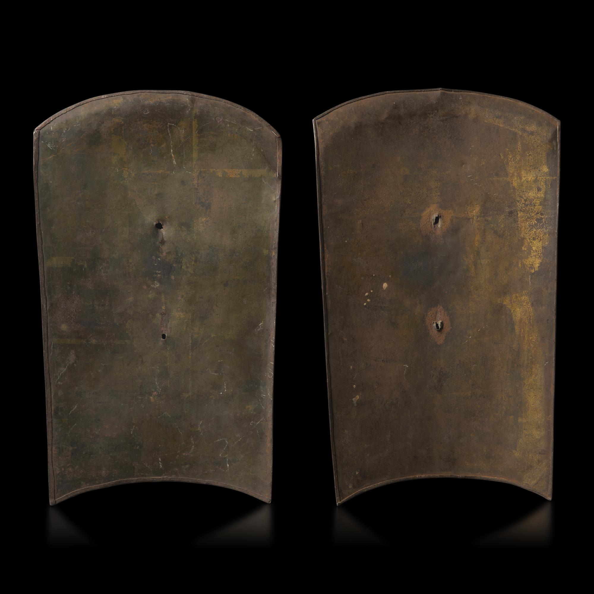 A Pair of Japanese Myochin School Iron 'Armor Plates', Meiji Period