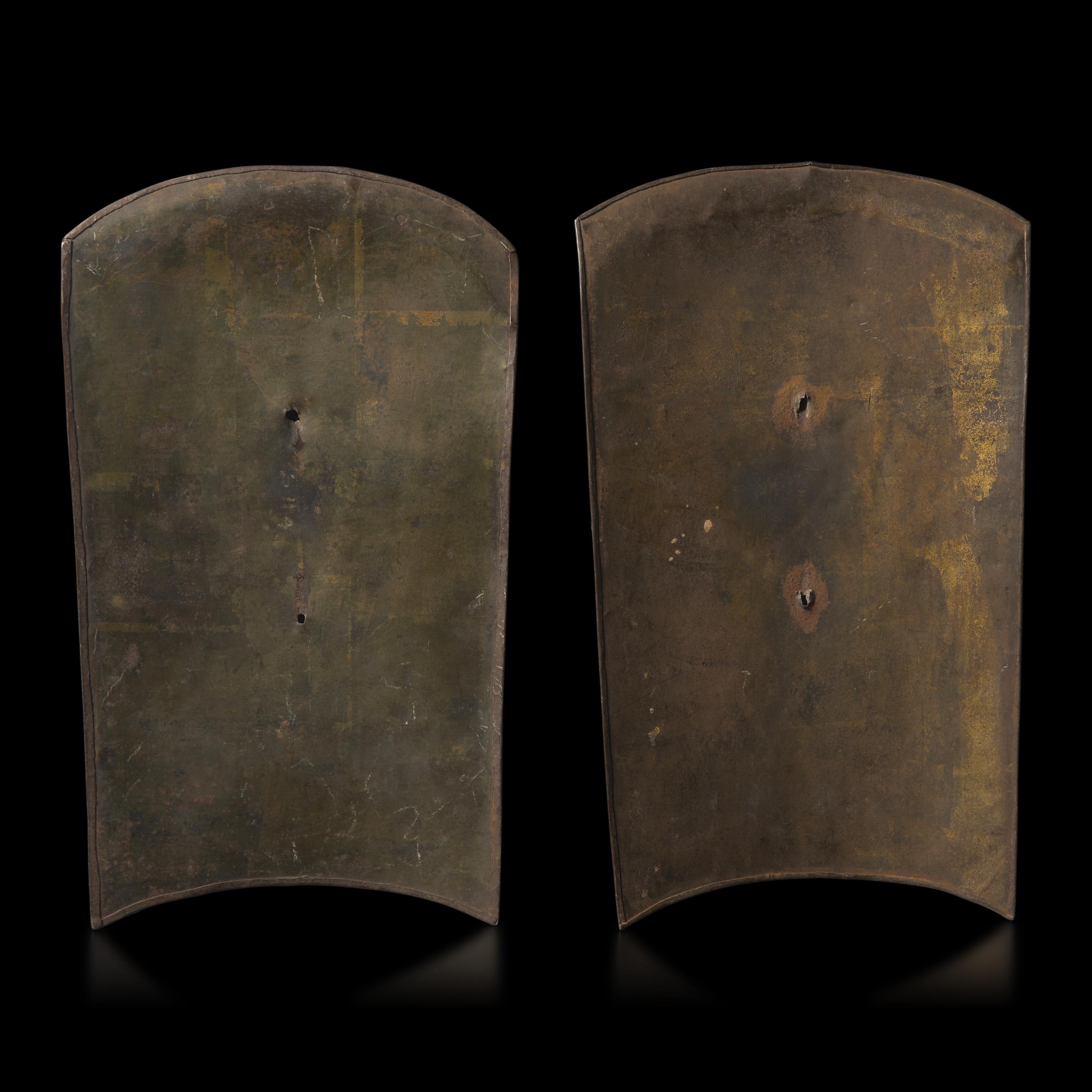 A Pair of Japanese Myochin School Iron 'Armor Plates', Meiji Period
