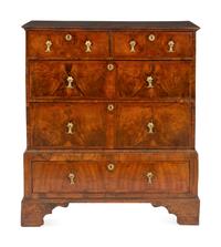 A William and Mary Burl Walnut Chest of Drawers