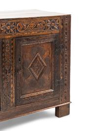 A Welsh Carved Oak Side Cabinet