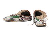 Sioux Beaded Hide Moccasins