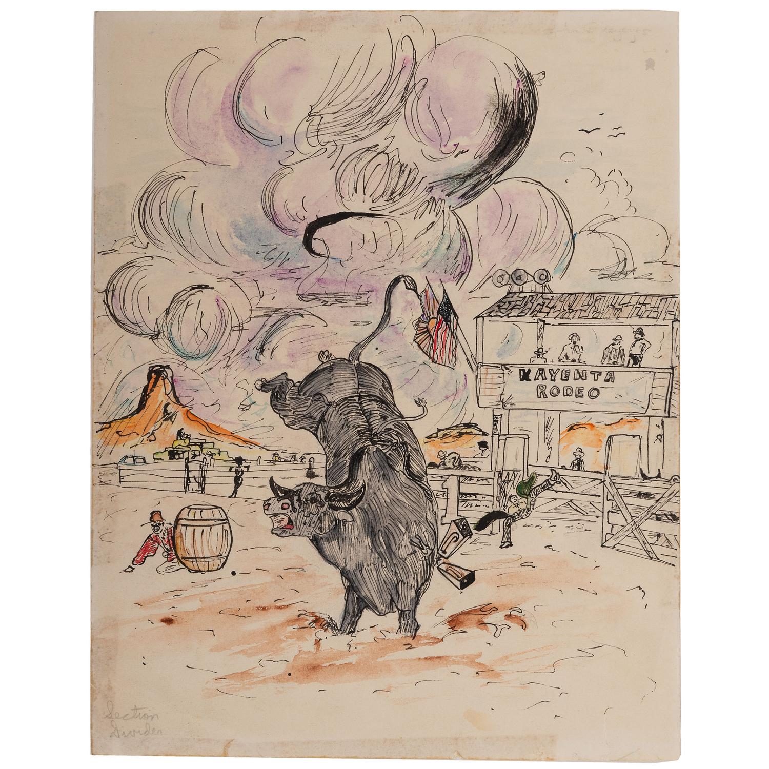 [VISIUAL ARTS IN OHIO AND SOUTHWEST]. A group of 8 items related to visual arts, highlighted by exhibition catalogs and Native American prints, comprising: