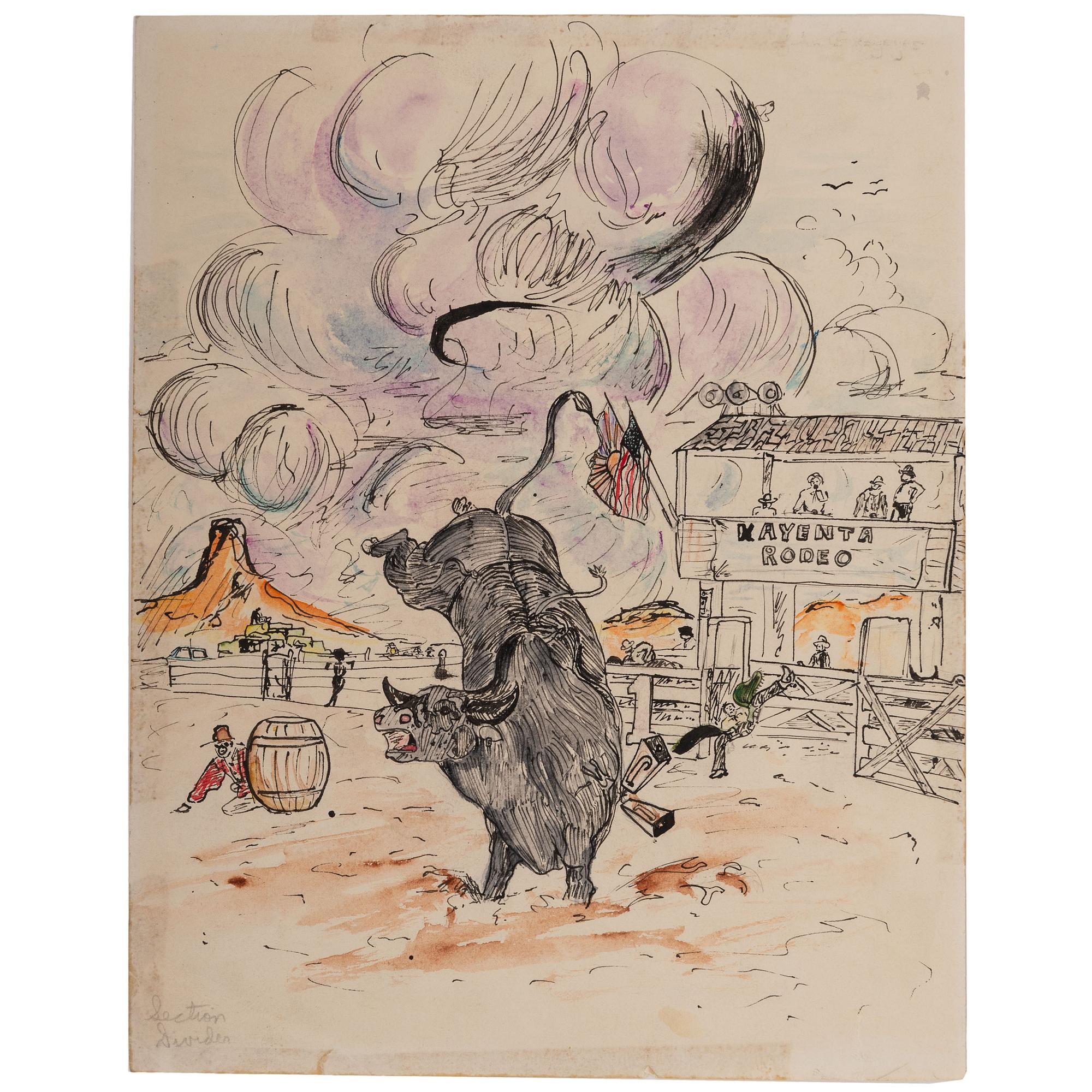 [VISIUAL ARTS IN OHIO AND SOUTHWEST]. A group of 8 items related to visual arts, highlighted by exhibition catalogs and Native American prints, comprising: