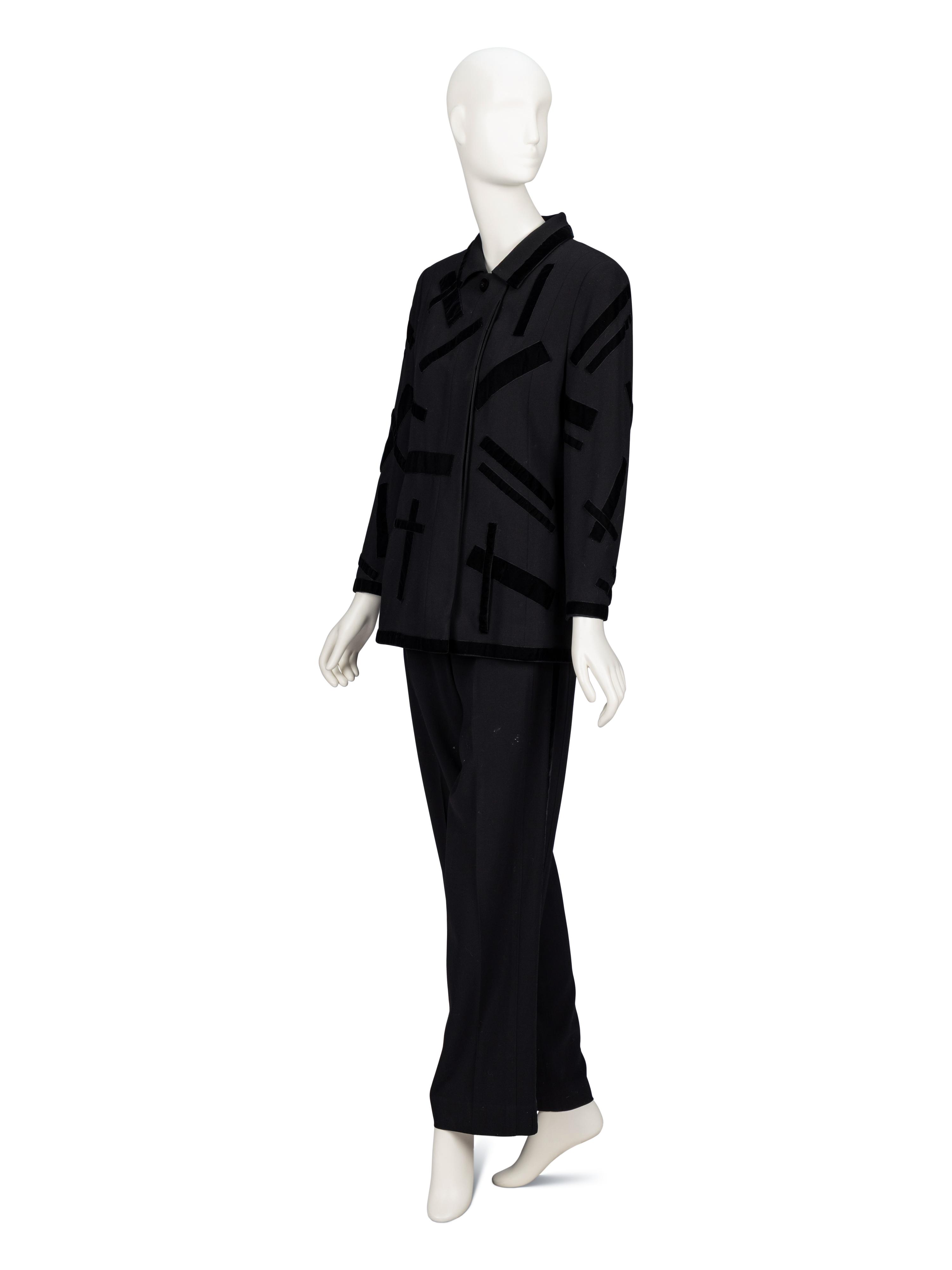 Chanel, Velvet-Trimmed Pantsuit