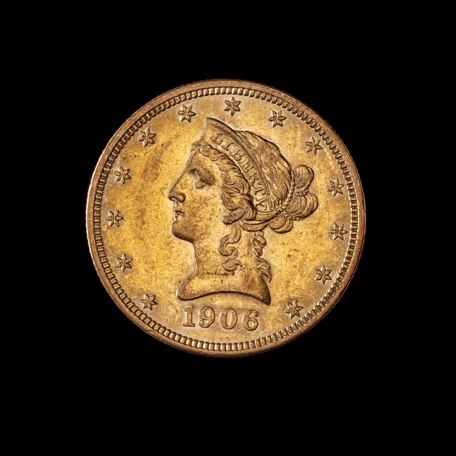 A United States 1906 Liberty Head $10 Gold Coin