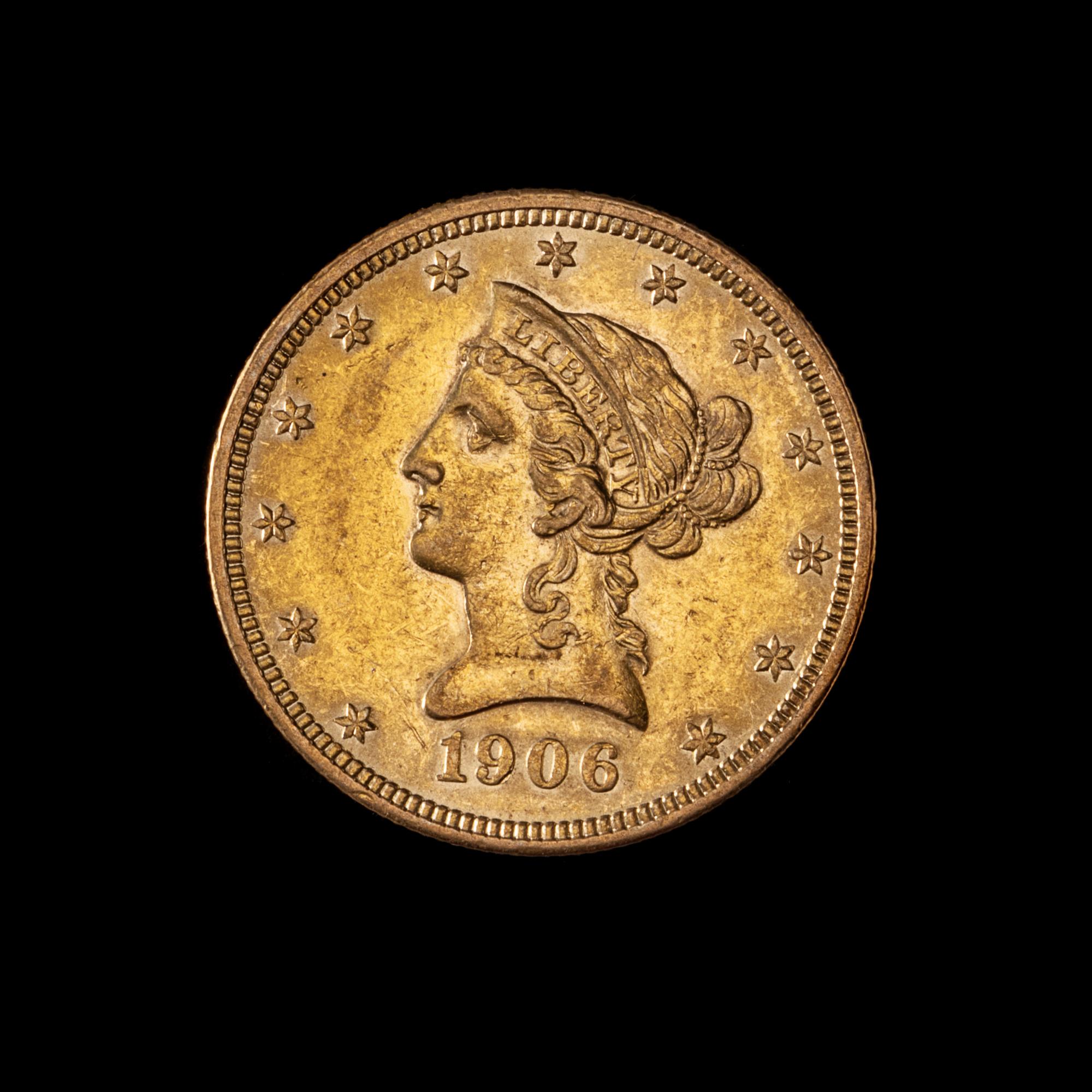 A United States 1906 Liberty Head $10 Gold Coin