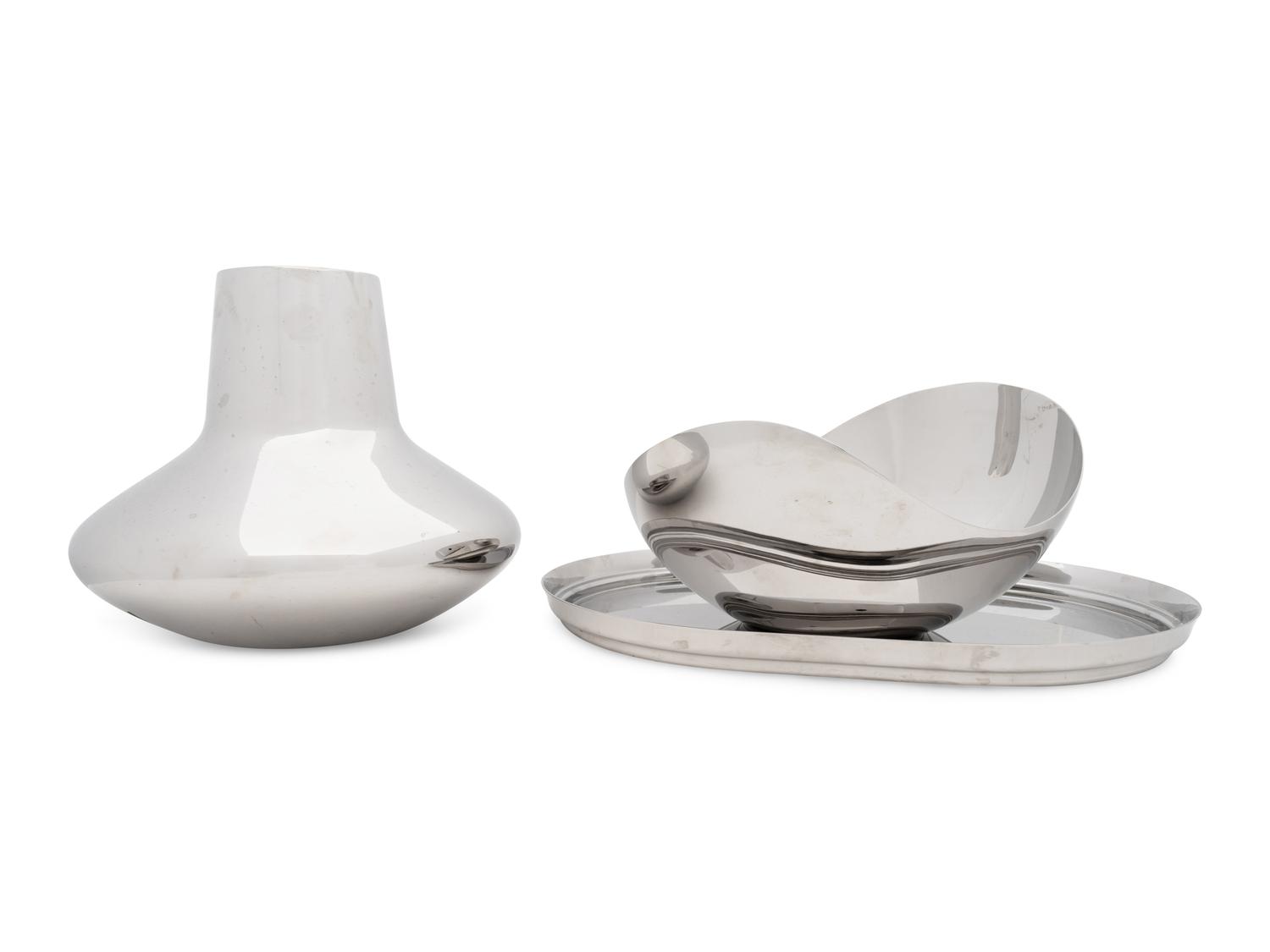 Seven Georg Jensen Stainless Steel Table Articles