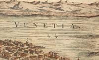 A Framed Reproduction 1706 Map of Ancient Venice