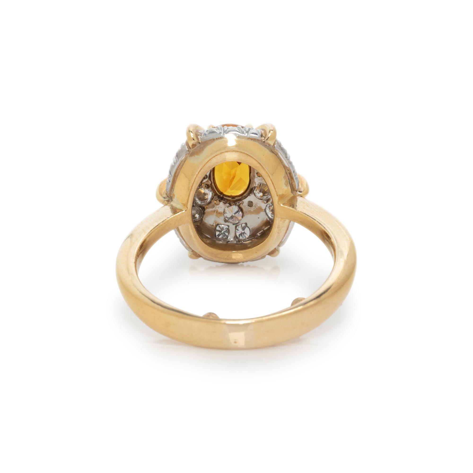 YELLOW SAPPHIRE AND DIAMOND RING