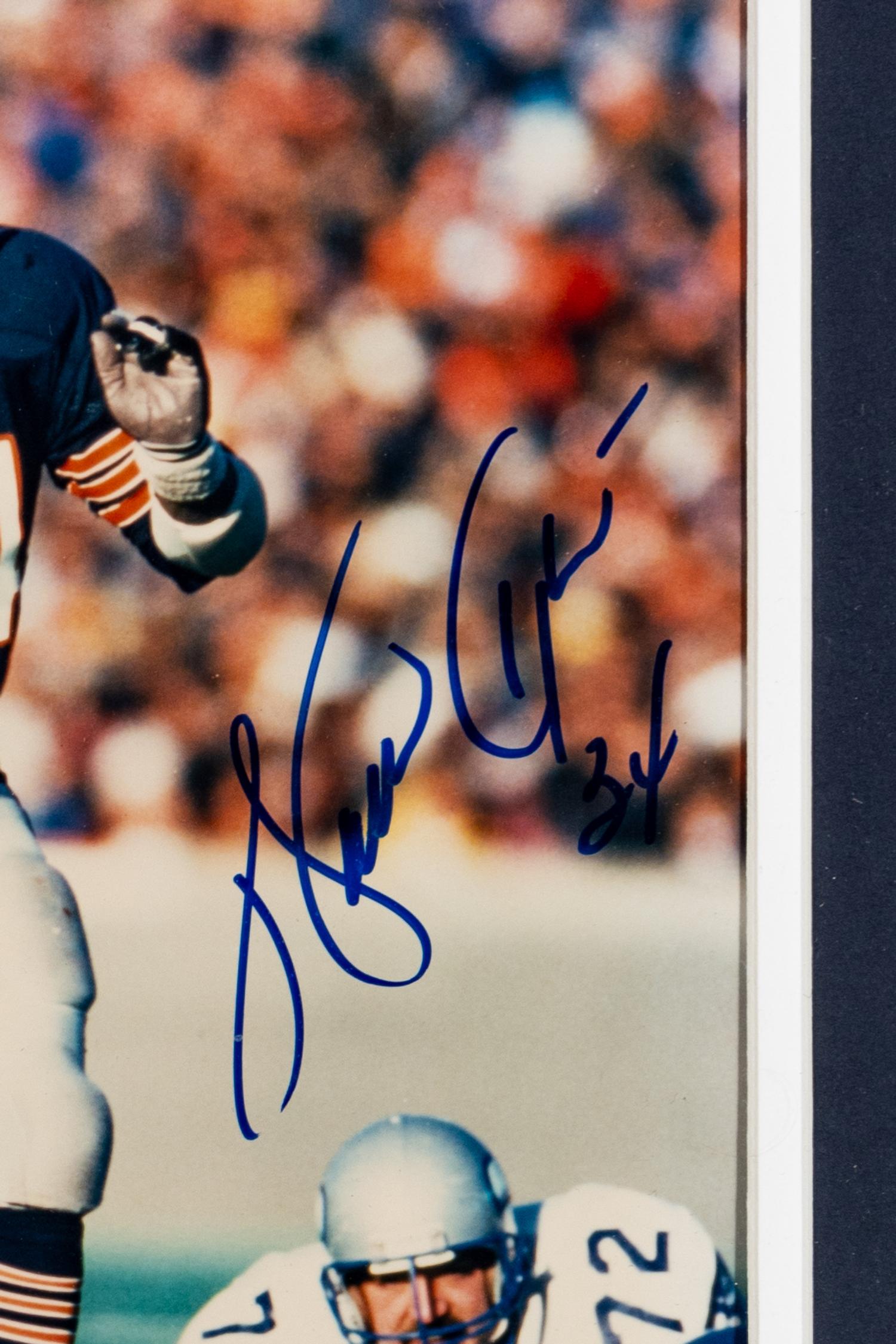 A Walter Payton Signed Autograph Game Day Bears Jersey Display