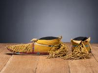 Kiowa Beaded Hide Moccasins