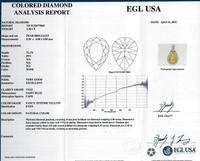 A Bicolor Gold, Fancy Intense Yellow Diamond and Diamond Pendant/Necklace, 2.70 dwts.