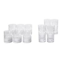An Etched and Cut Glass "Thistle" Bar Service