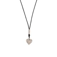 Diamond and White Gold Heart Necklace