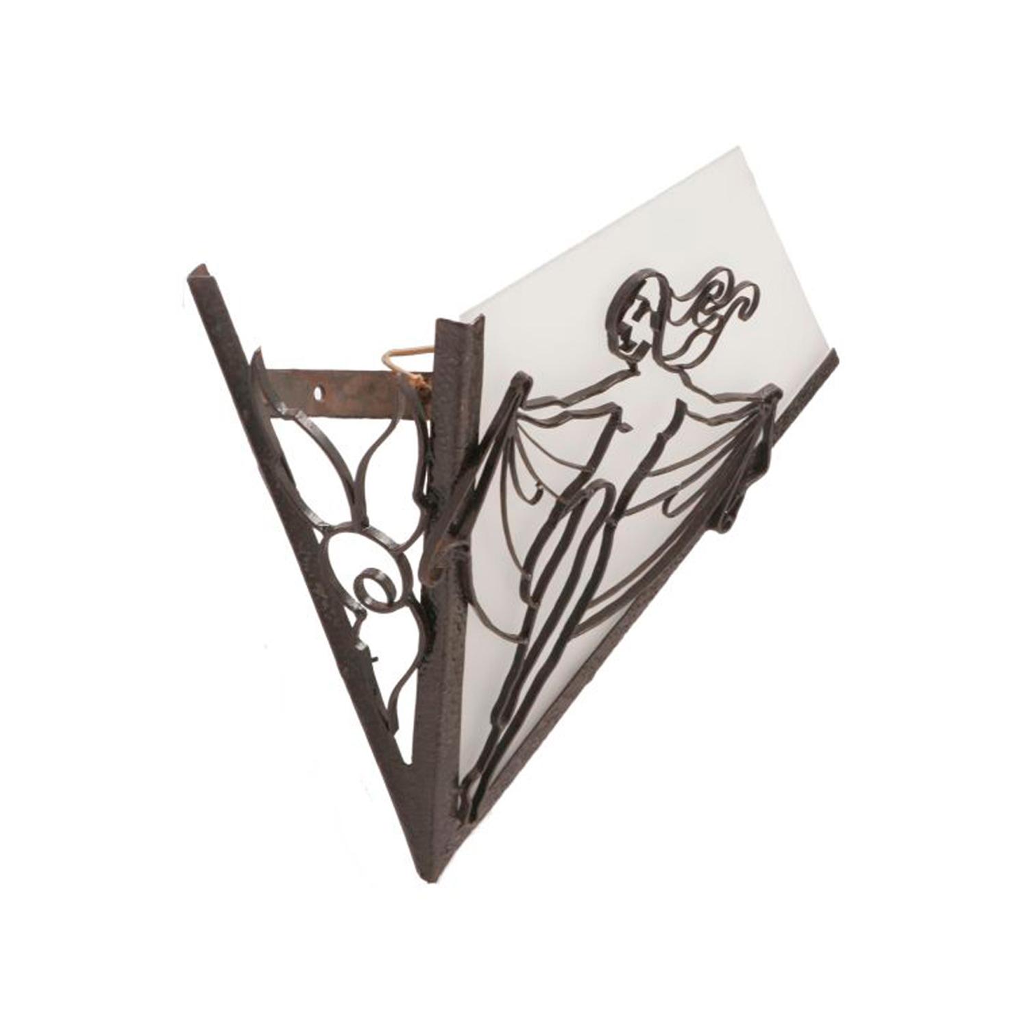 An Art Deco Fer Forge Sconce 13" W x 6.75" D x 12" H — France, Circa 1920