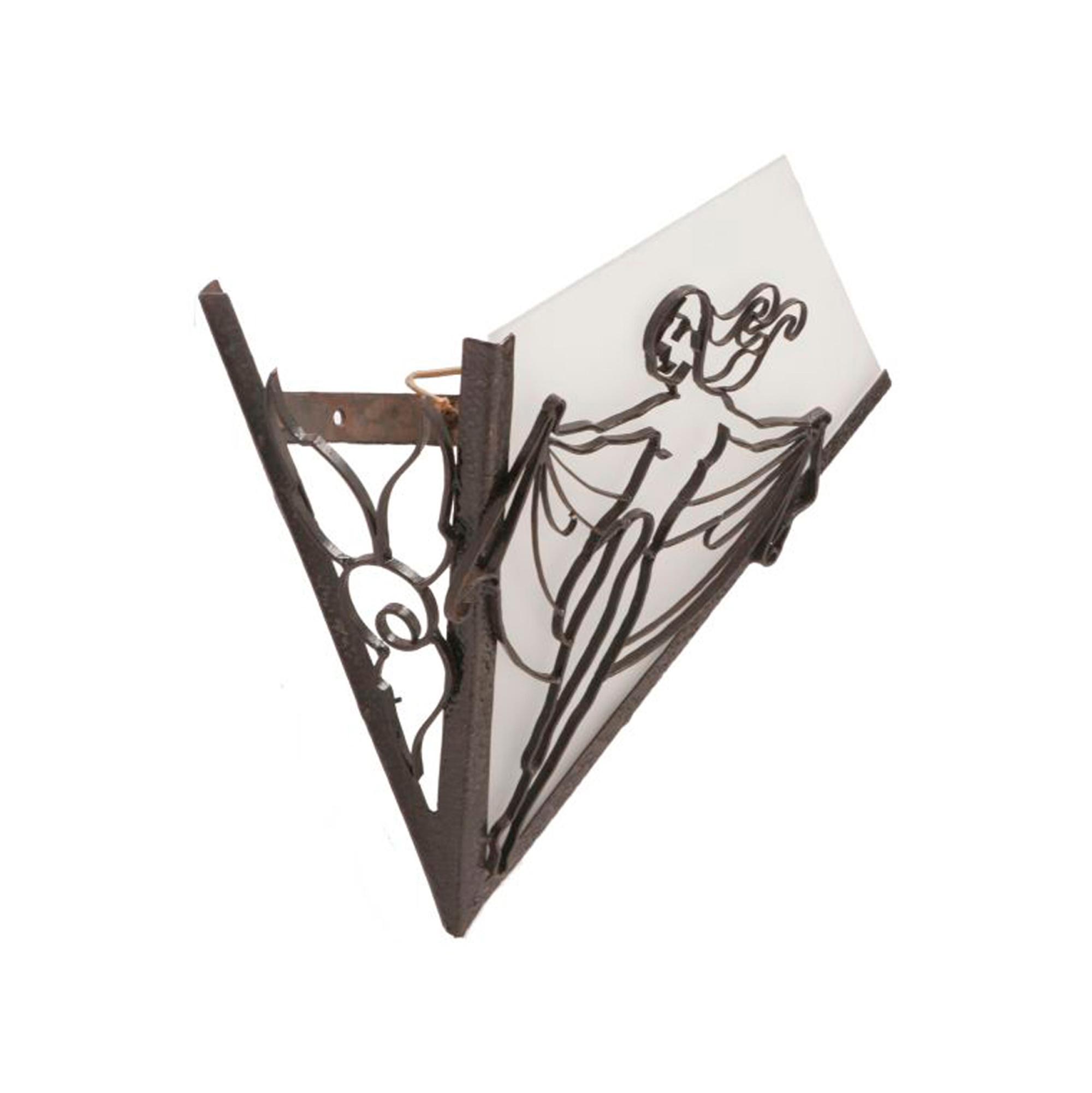 An Art Deco Fer Forge Sconce 13" W x 6.75" D x 12" H — France, Circa 1920