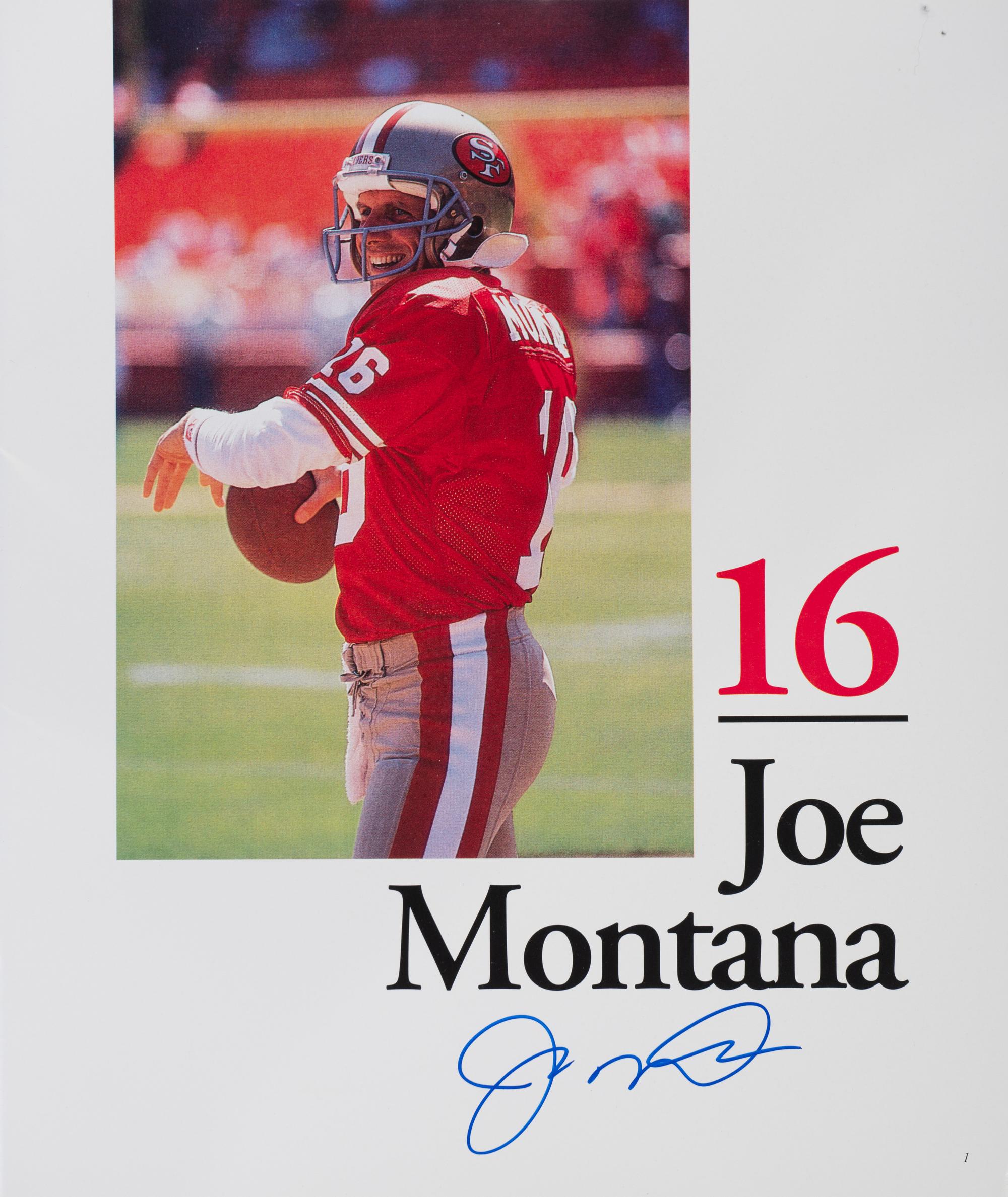 A Group of Joe Montana Signed Autograph Items,