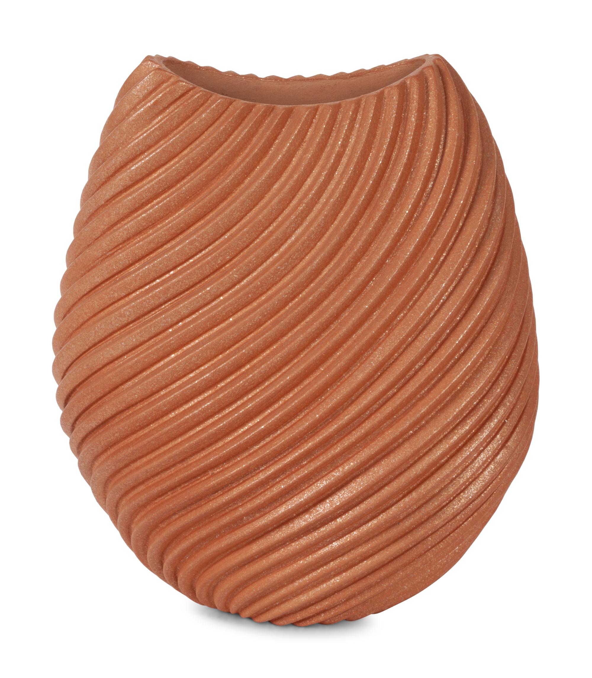 Swirl Oval Sun Pottery Vase