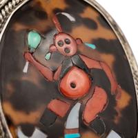 Silver and Mosaic Inlay Mudhead Cuff Bracelet