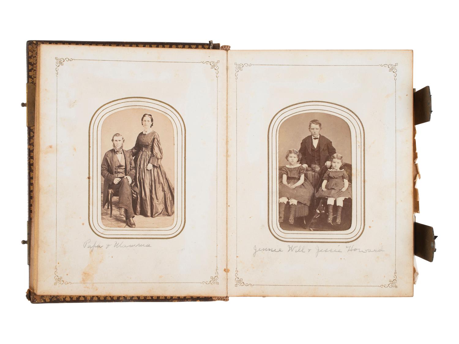 [EARLY PHOTOGRAPHY]. Assorted photographs incl. daguerreotype, tintype & CDV portraiture.