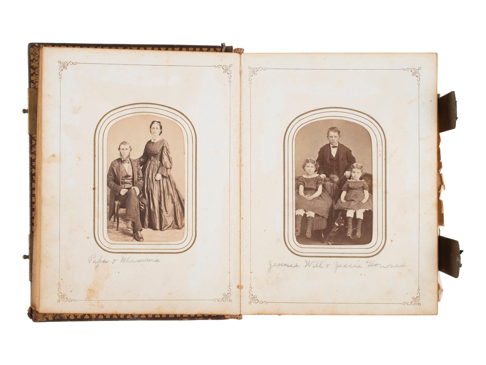 [EARLY PHOTOGRAPHY]. Assorted photographs incl. daguerreotype, tintype & CDV portraiture.