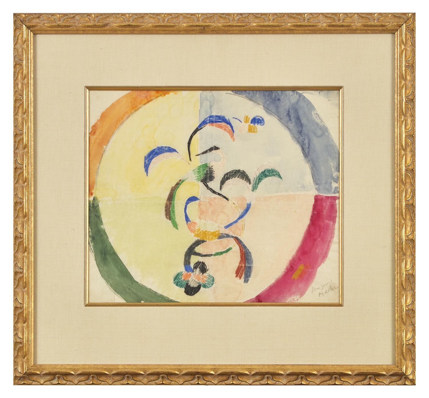 August Macke (German, 1887-1914) — Entwurf für Stickerei (Design for Embroidery) , 1913