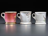 Three Porcelain Occupational Shaving Mugs