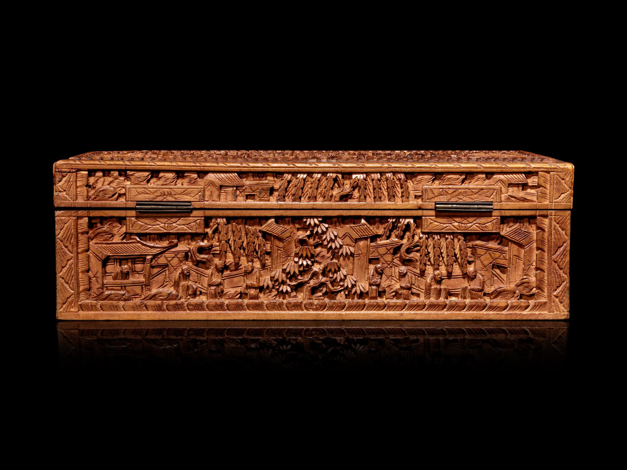 Four Chinese Carved Wood Articles