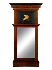 An Austrian Neoclassical Parcel Gilt and Ebonized Walnut Mirror