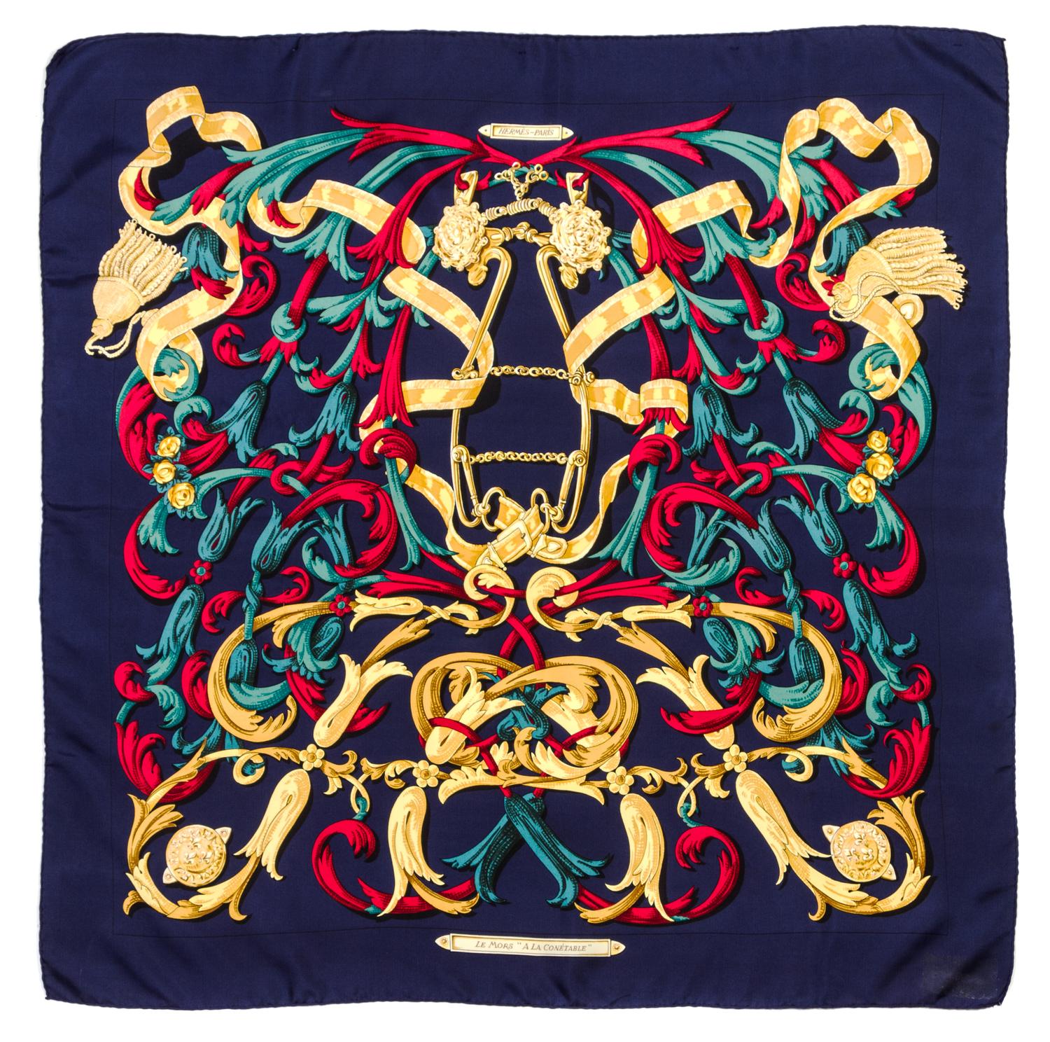 An Hermes Silk Scarf, 35 x 35 inches.