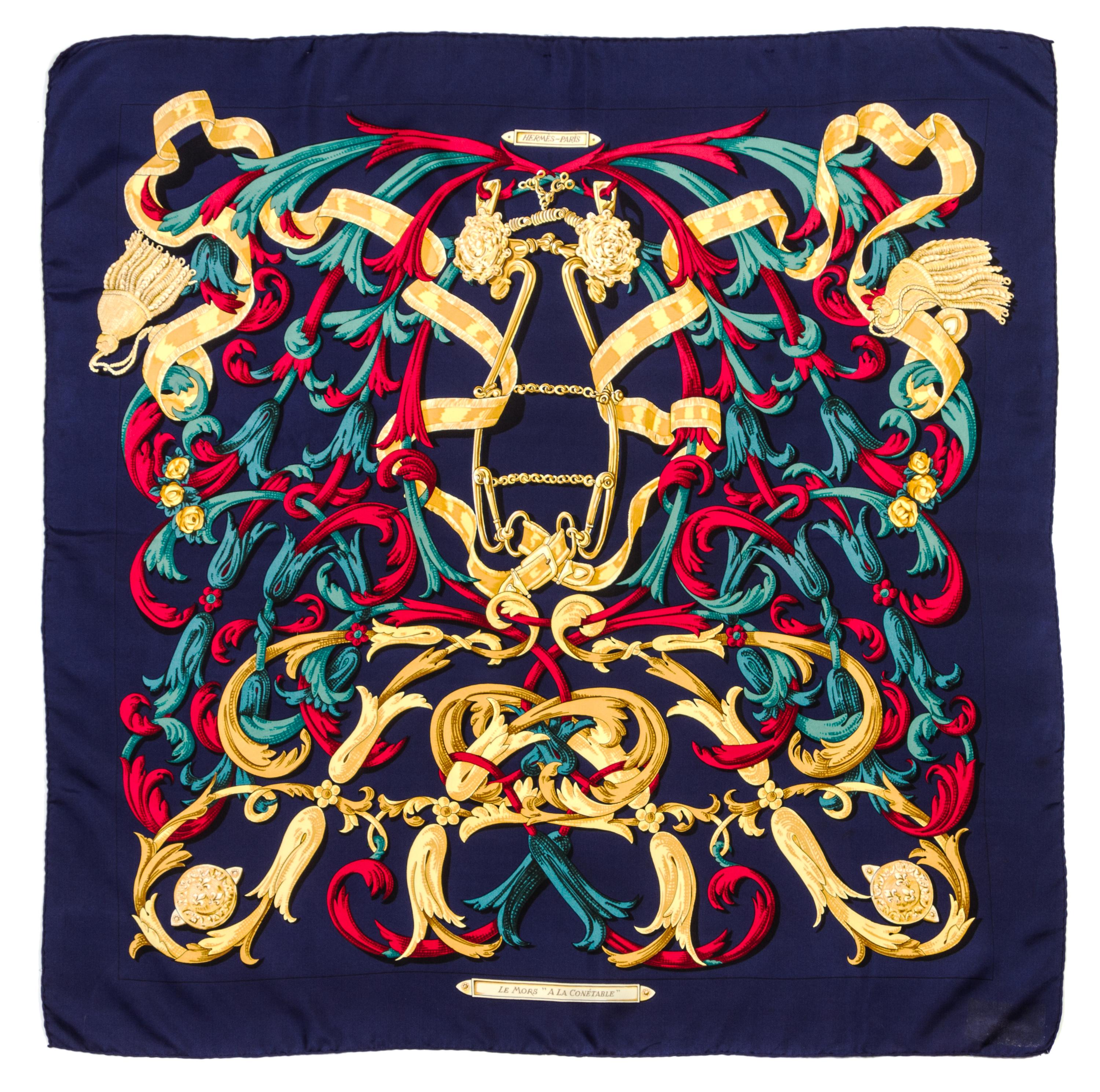 An Hermes Silk Scarf, 35 x 35 inches.