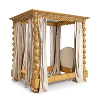 A Baroque Style Giltwood Canopy Bed