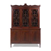 A Federal Inlaid Mahogany Bookcase