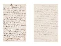 [CIVIL WAR]. Illustrated union officer letter. Autograph letter signed ("Frank"), to "my dear wife." Camp Alexander, Washington, 1 June 1862.