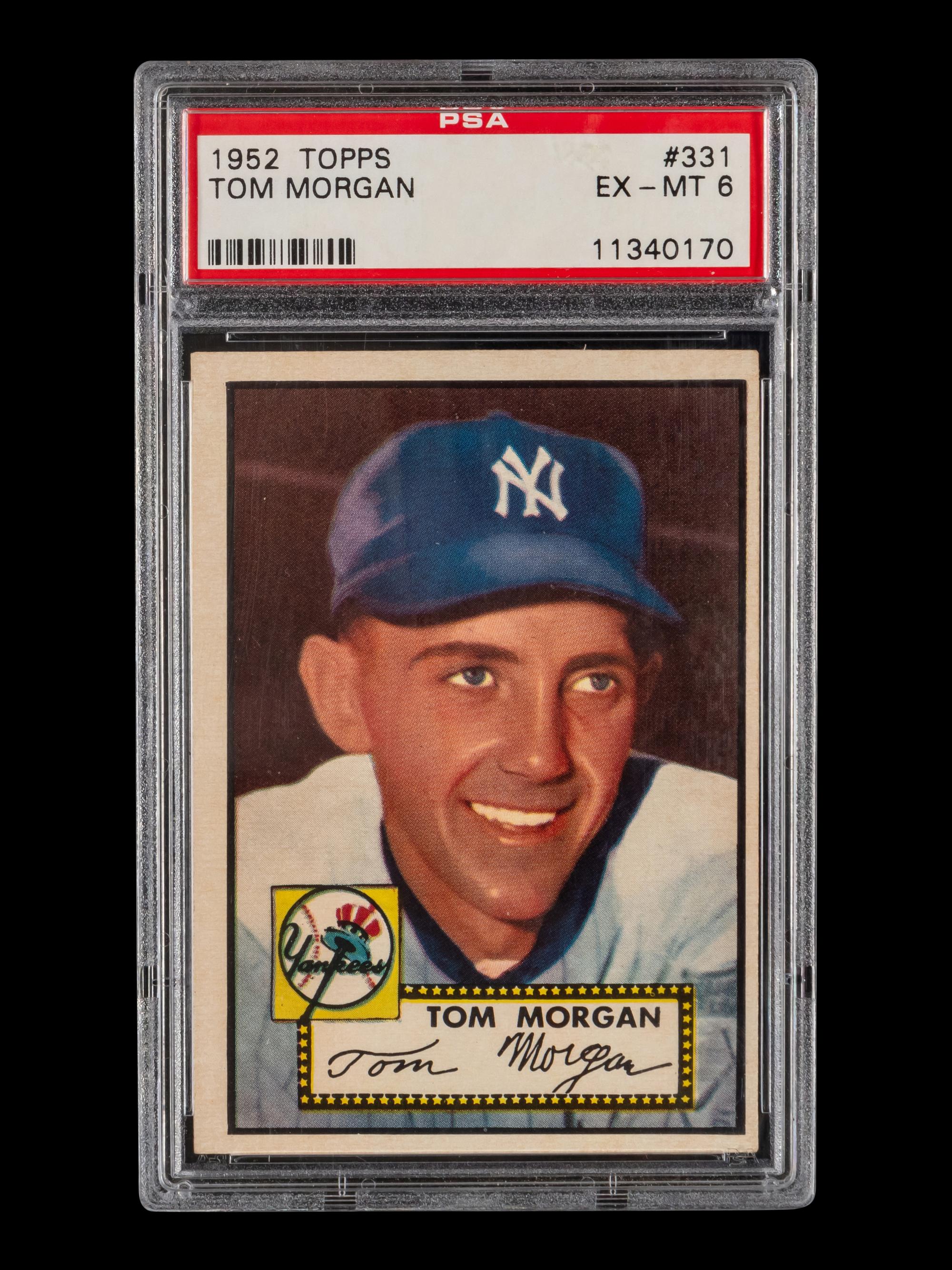 A 1952 Topps Tom Morgan High Number Baseball Card No. 331 (PSA 6 EX-MT)