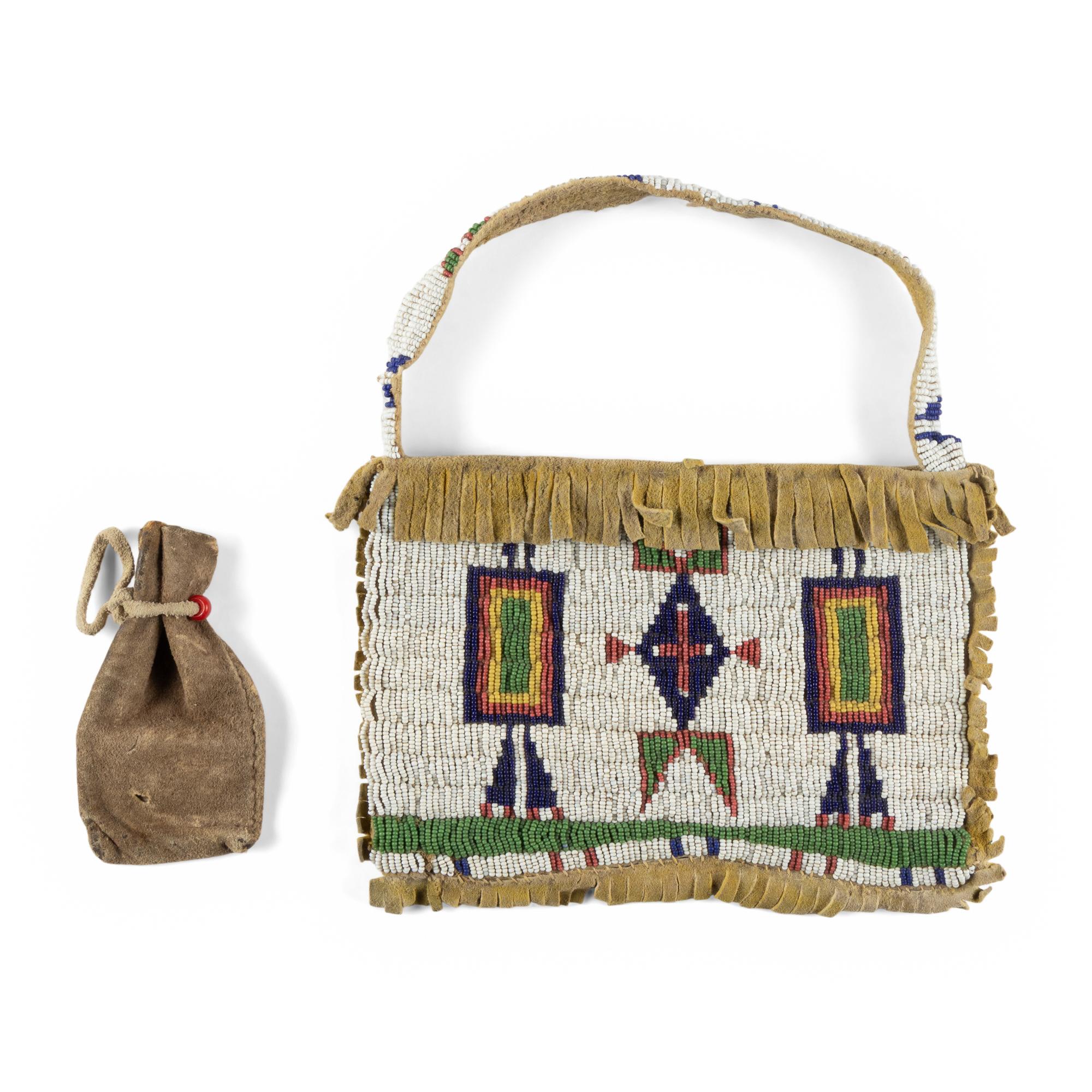 Sioux Beaded Hide Bag, with Geronimo Attribution