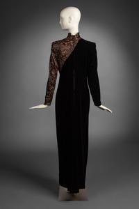 Bob Mackie Velvet and Lace Dress, 1980-90s