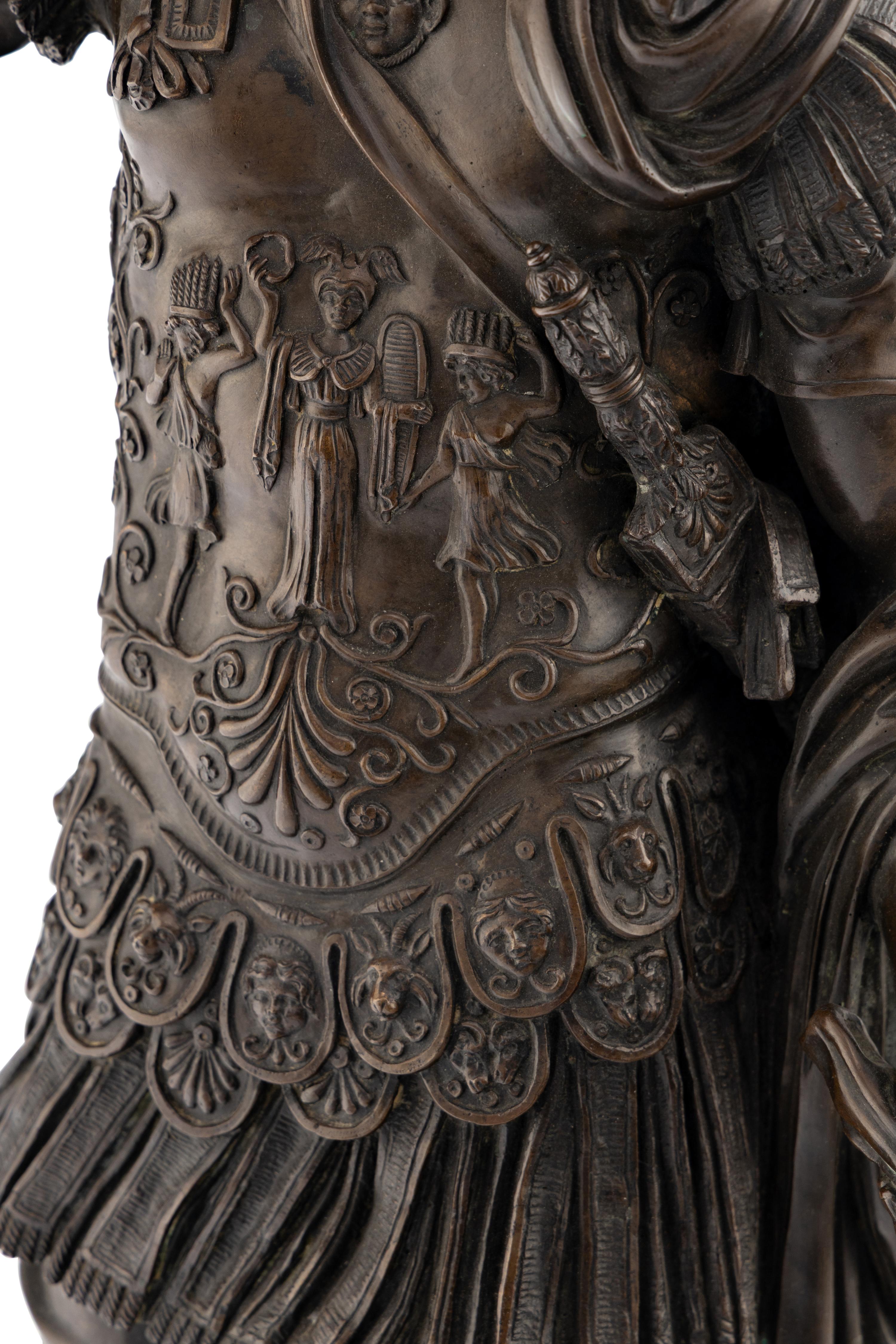 An Italian Bronze Figure of Augustus of Prima Porta