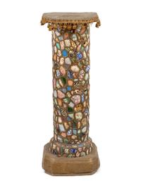 A Continental Ceramic Inset Pedestal