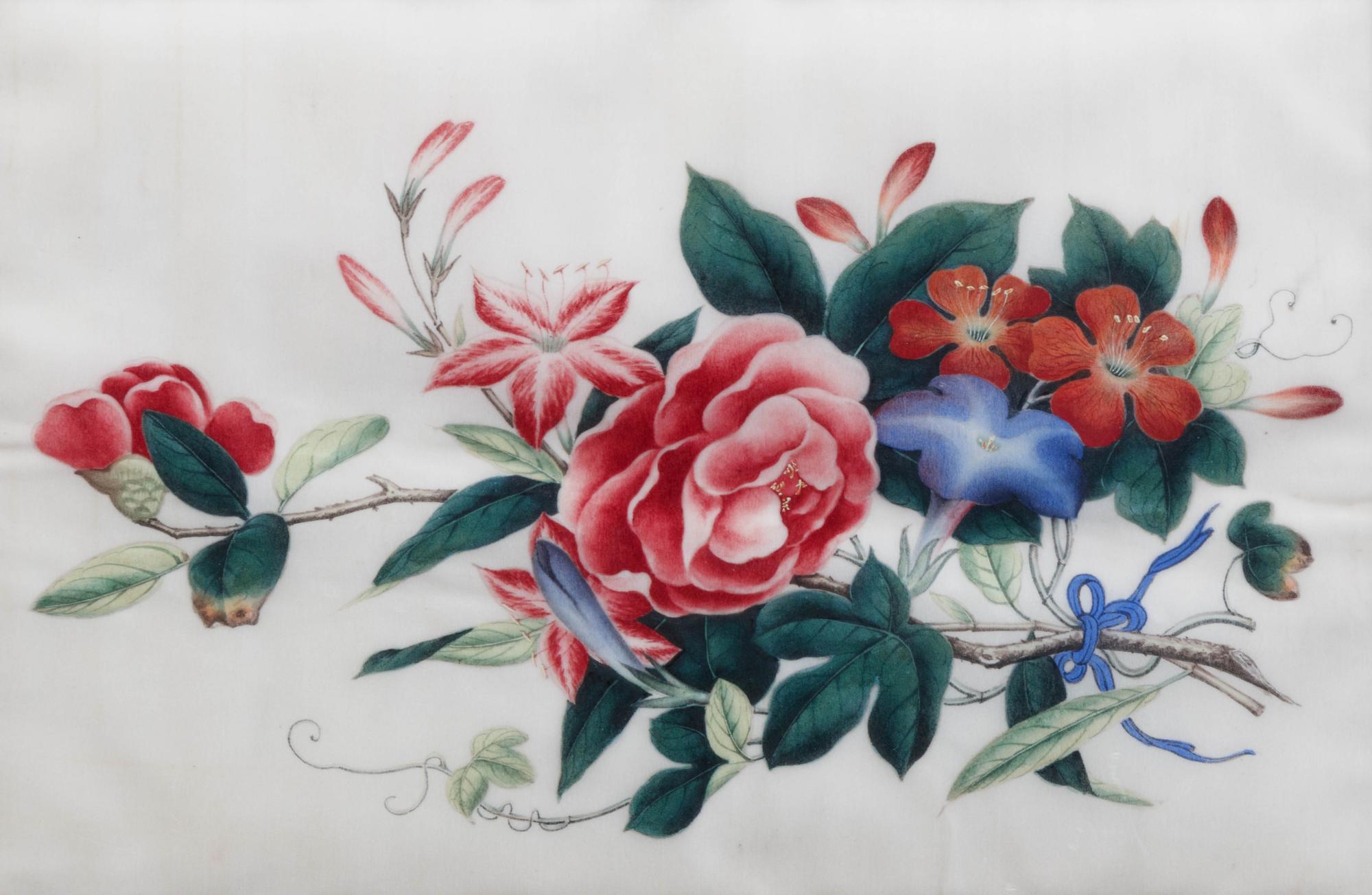Four Chinese Export Pith Paintings